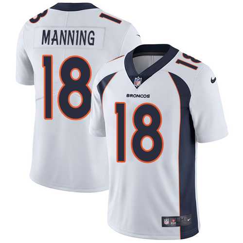Nike Denver Broncos #18 Peyton Manning White NFL Vapor Untouchable Limited Jersey,We sell and wholesale Nike Denver Broncos #18 Peyton Manning White NFL Vapor Untouchable Limited Jersey on line form chian!